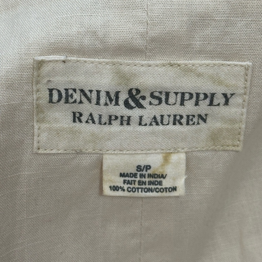 Denim & Supply Ralph Lauren Cream Pinstripe Double-Breasted Vest - Picture 10 of 14